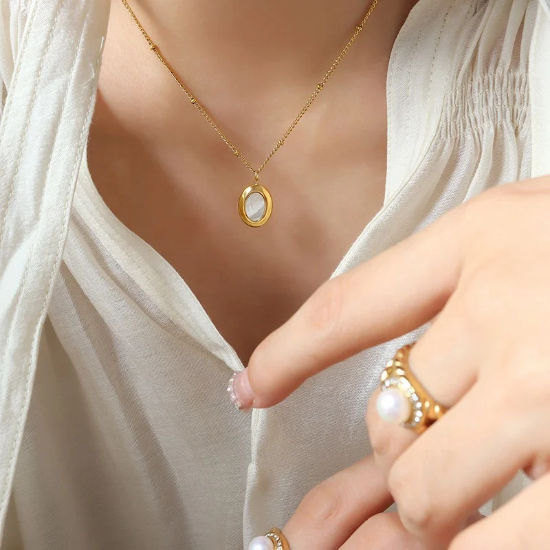 chain factory hot sale PVD gold plated stainless steel necklace women jewelry and accessories fashion Stainless steel jewelry