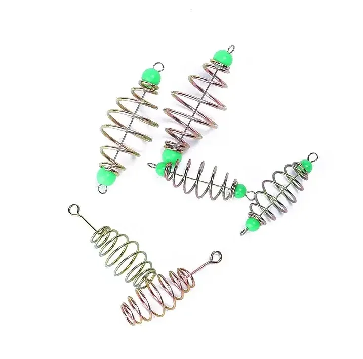 Wholesale Spring Stainless steel Fishing Feeder Saltwater Carp Fishing Bait Tools