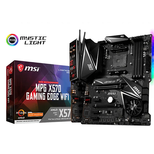 For MSI MPG X570 GAMING EDGE WIFI ddr4 atx pc gamer motherboard Socket AM4 support cpu amd x570 msi computer mother board