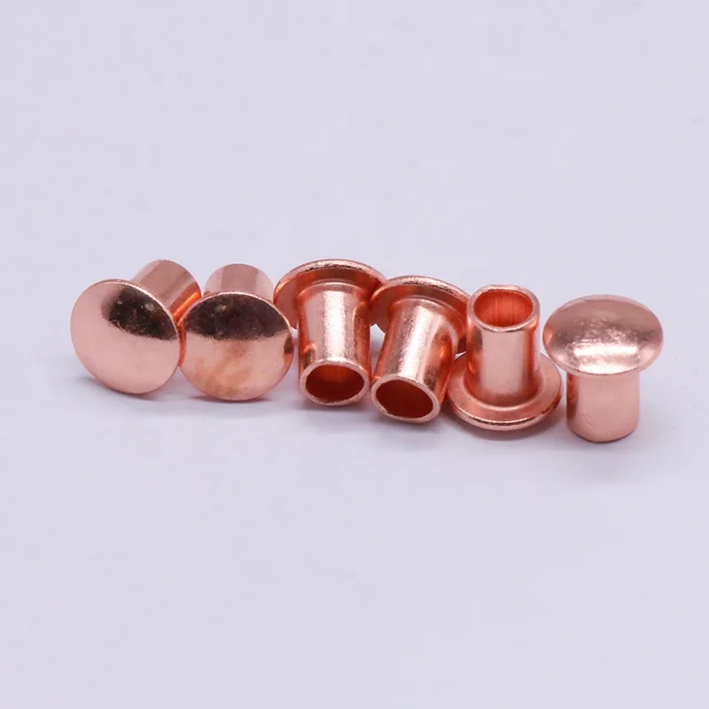 Start 2015 Strength Manufacturers Iron Red-Copper-plated Round Head Semi Tubular Rivets for Hardware Fastening
