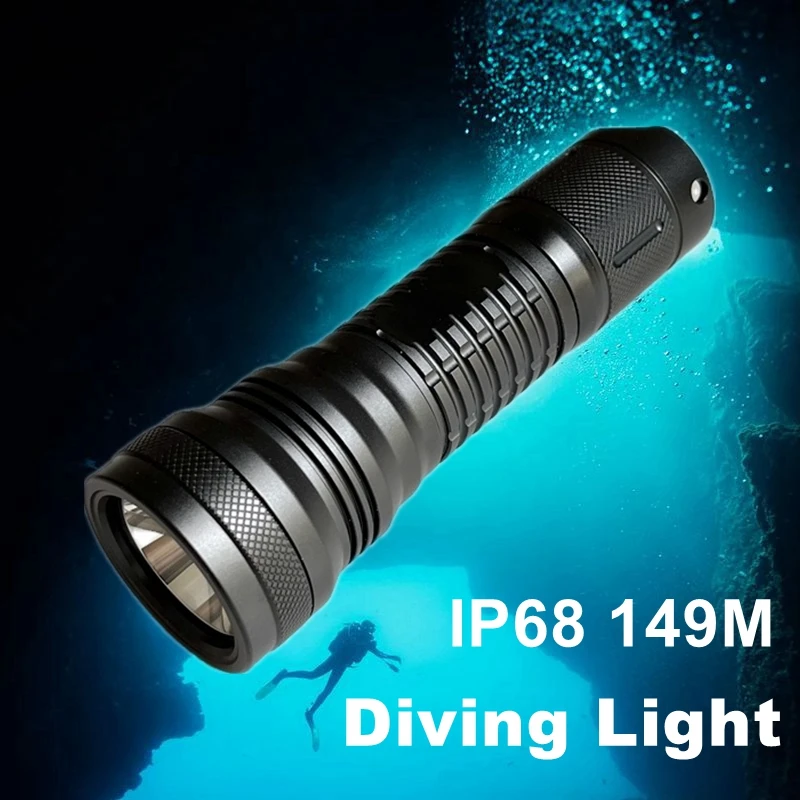 Wholesale IP68 underwater 2000 Lumen Rechargeable 26650 Diving Flashlight