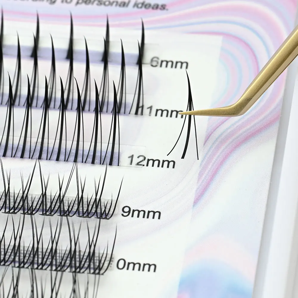 NAGARAKU 0.07mm Spikes A Shape Fish Tail False Eyelash Fairy Extension lasheswholesale private label  lash ribbon kits