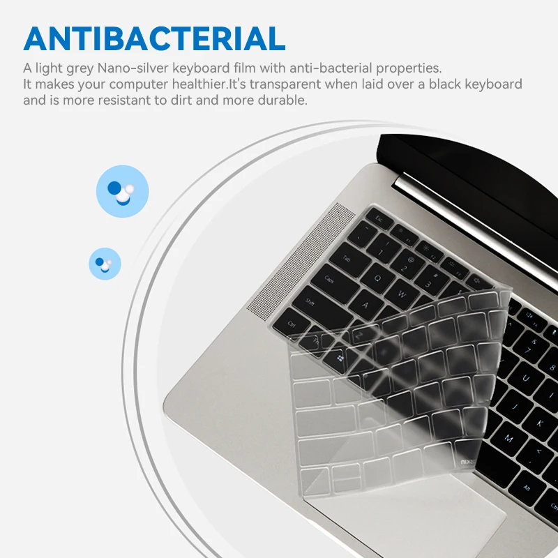 Нано-серебряные Чехлы для клавиатуры из ТПУ ультратонкая Защитная пленка для клавиатуры для MacBook Pro/Air все модели ноутбуков