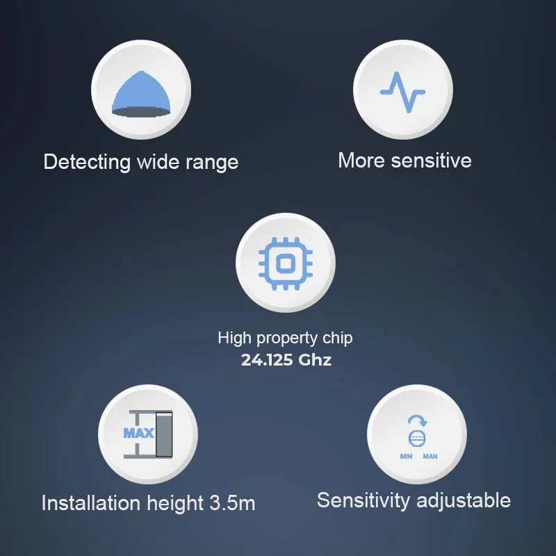 Yoursensor (YS104-D) Высокочувствительный микроволновый датчик точный захват изменений микроволнового отражения Бесконтактное обнаружение.