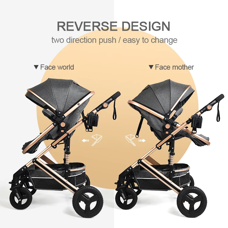 New Product China Stroller Baby Travel System Foldable High Quality Luxury Baby Pram 3 in 1 Stroller For Baby