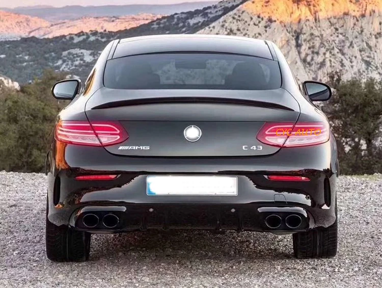 Задний диффузор C43S для Mercedes Benz C class W205 AMG coupe C200 C250 C300 2015 2018