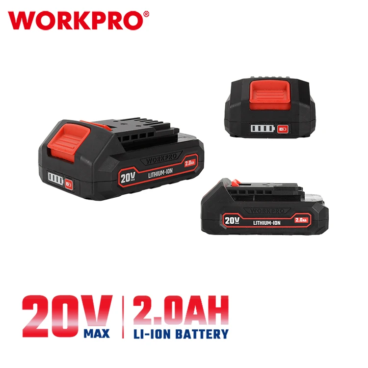 WORKPRO 20V 2.0Ah Li-Ion Rechargeable Battery 18650 Lithium-Ion Energy Storage Battery for 20V Power Tools
