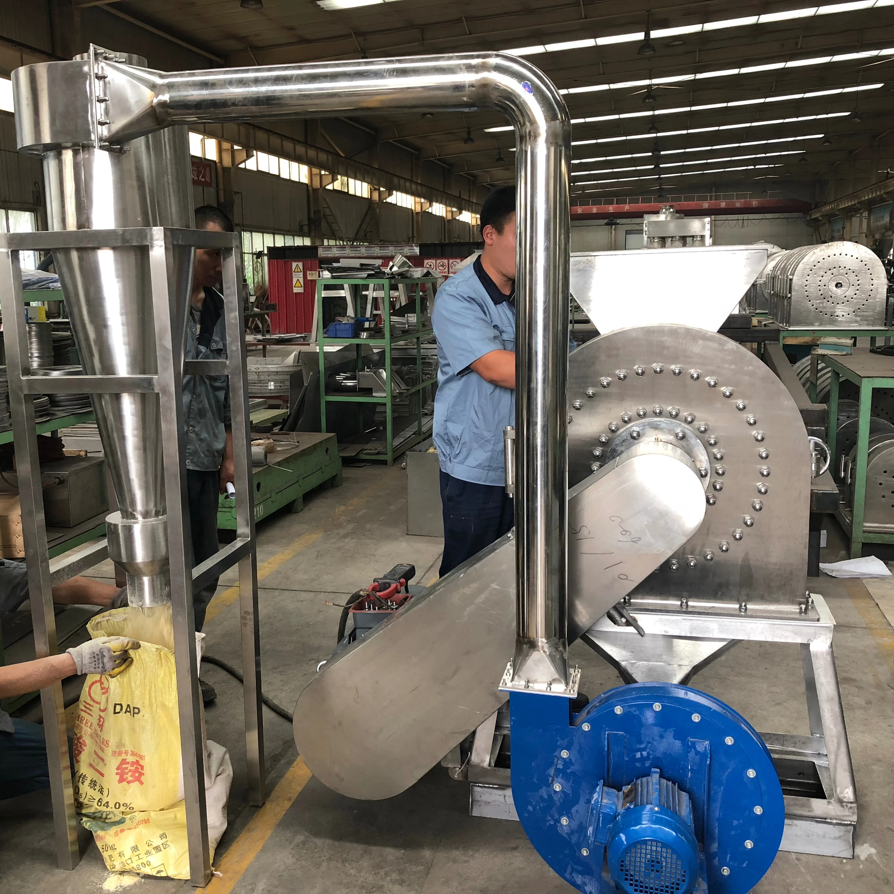 304 stainless steel cyclone herb grinder spice powder mill parsley shredder chopper