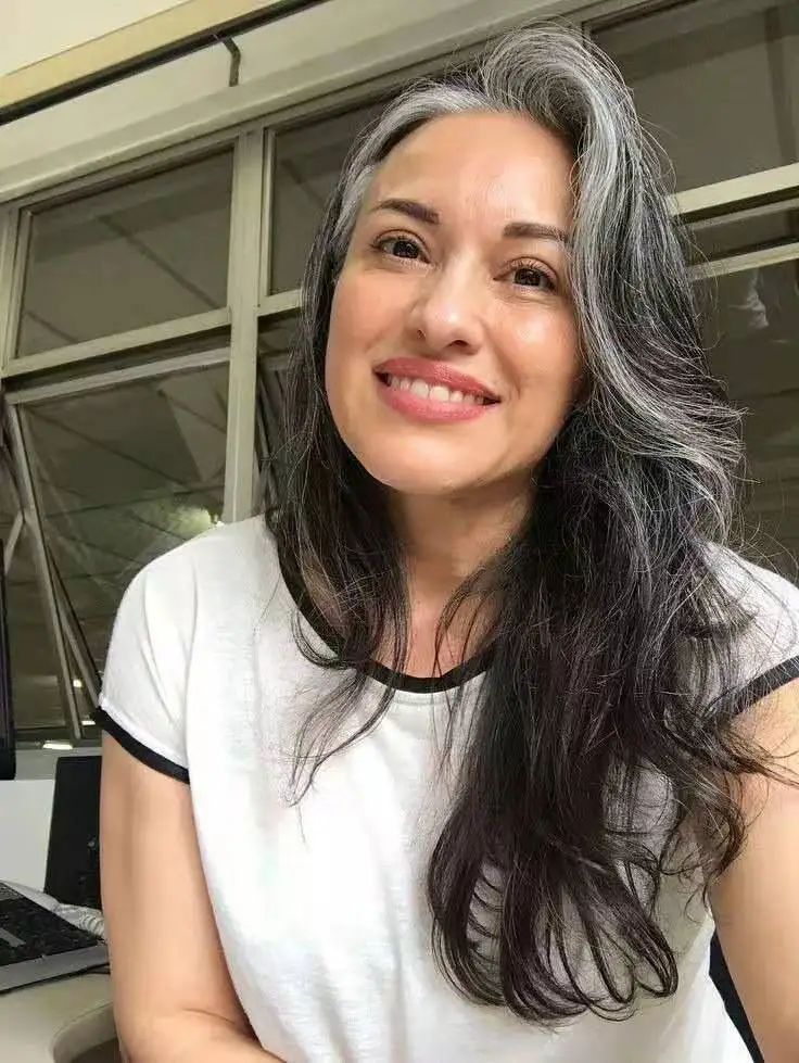 Natural Loose Wave U Part Brazilian salt pepper Human Hair Wigs For Black Women gray Raw Indian Virgin Blend Wig Hair Extensions