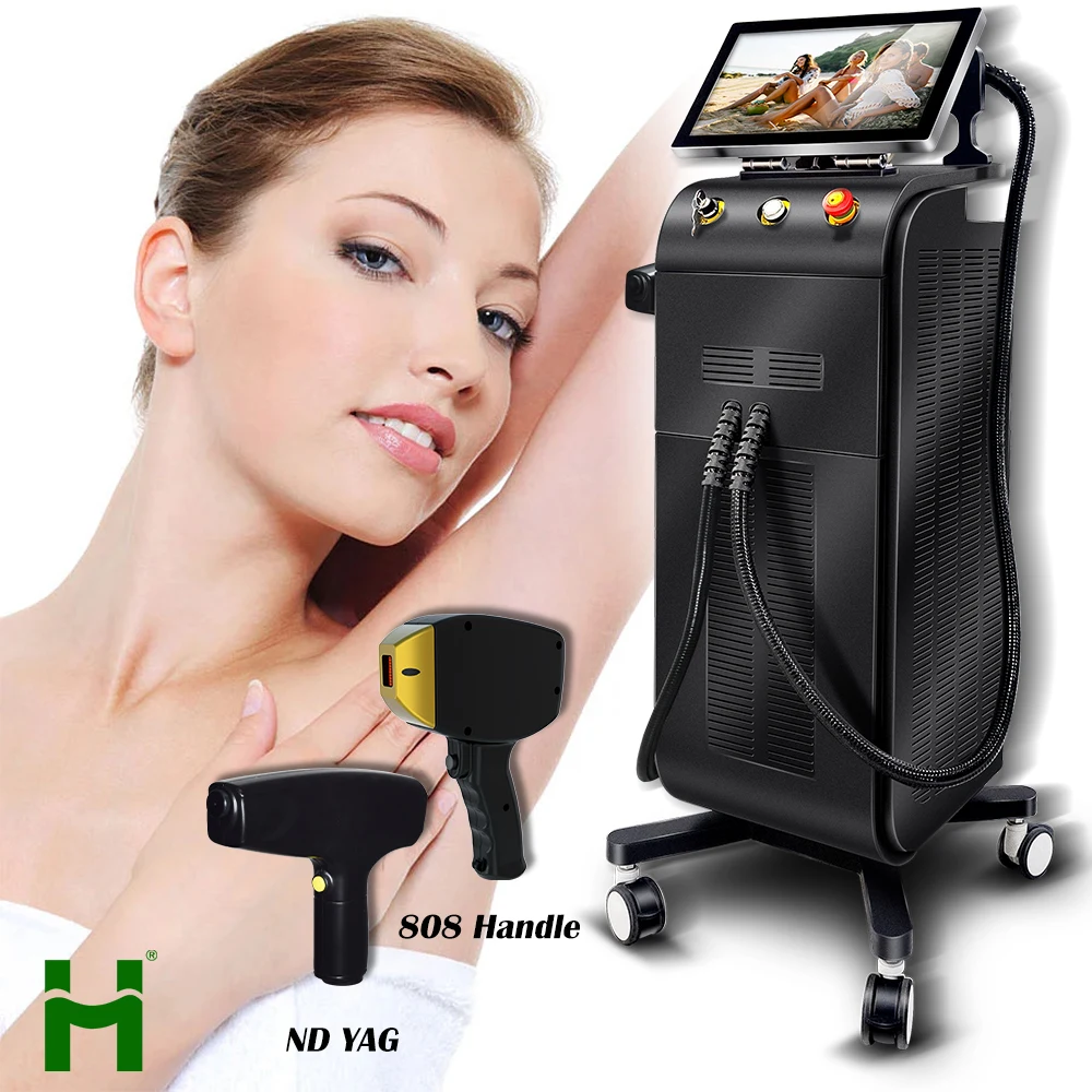 HUAMEI Professionnel permanent hair removal by laser tattoo removal 808 diode laser and pico 2in1 machine for salon