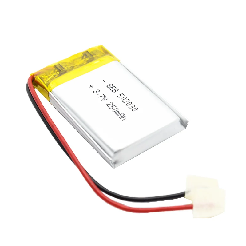 Hot selling 502030 3.7V 250mAh Polymer Lithium Battery  Bluetooth charging warehouse lithium battery