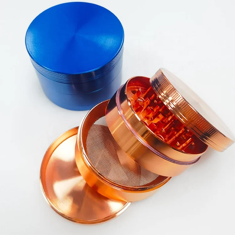 2023 Best Grinder Custom Logo Zinc Alloy 50Mm 4 Layer Metal Grinders Dry Herb Herbal Tobacco Crusher