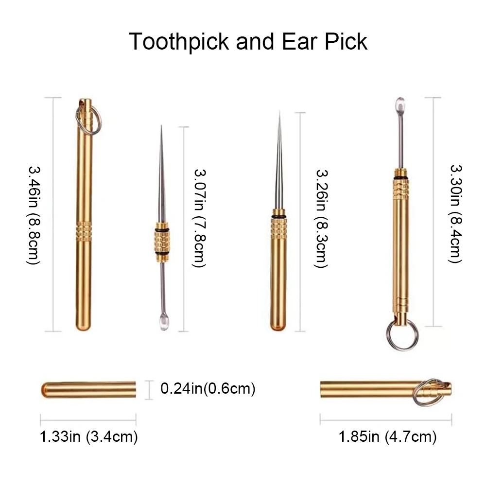Toothpick and earpick 2 in 1 Tools,Multifunctional Portable Toothpick and Ear Curette Upgrade Convenient Toothpick and Ear Scoop