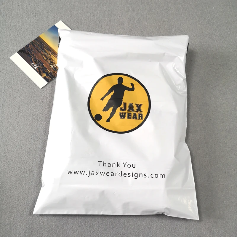 Eco-friendly Wholesale Shipping Poly Bags For Clothes Packaging , Custom Logo White Mailing Mailer Bags Plastic