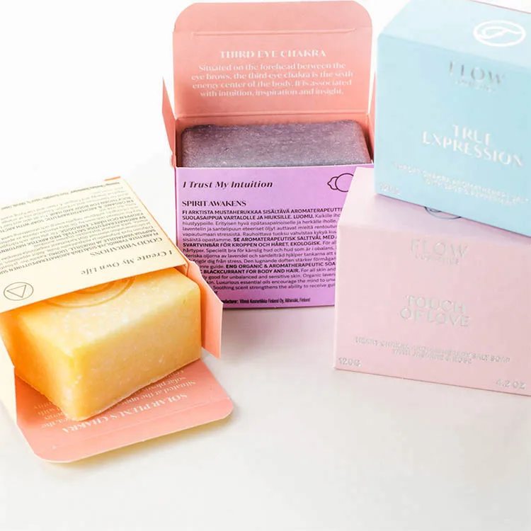 Cajas De Carton Recyclable New Design Soap Box Packaging Luxury Paper Soap Packaging Boxes