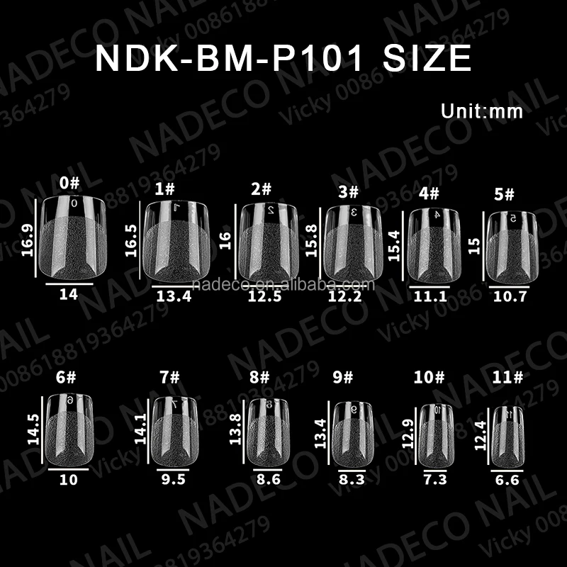 High Quality Nail Supplies Extra Short Square French Gel Press On False Nail Tips Wholesale Price