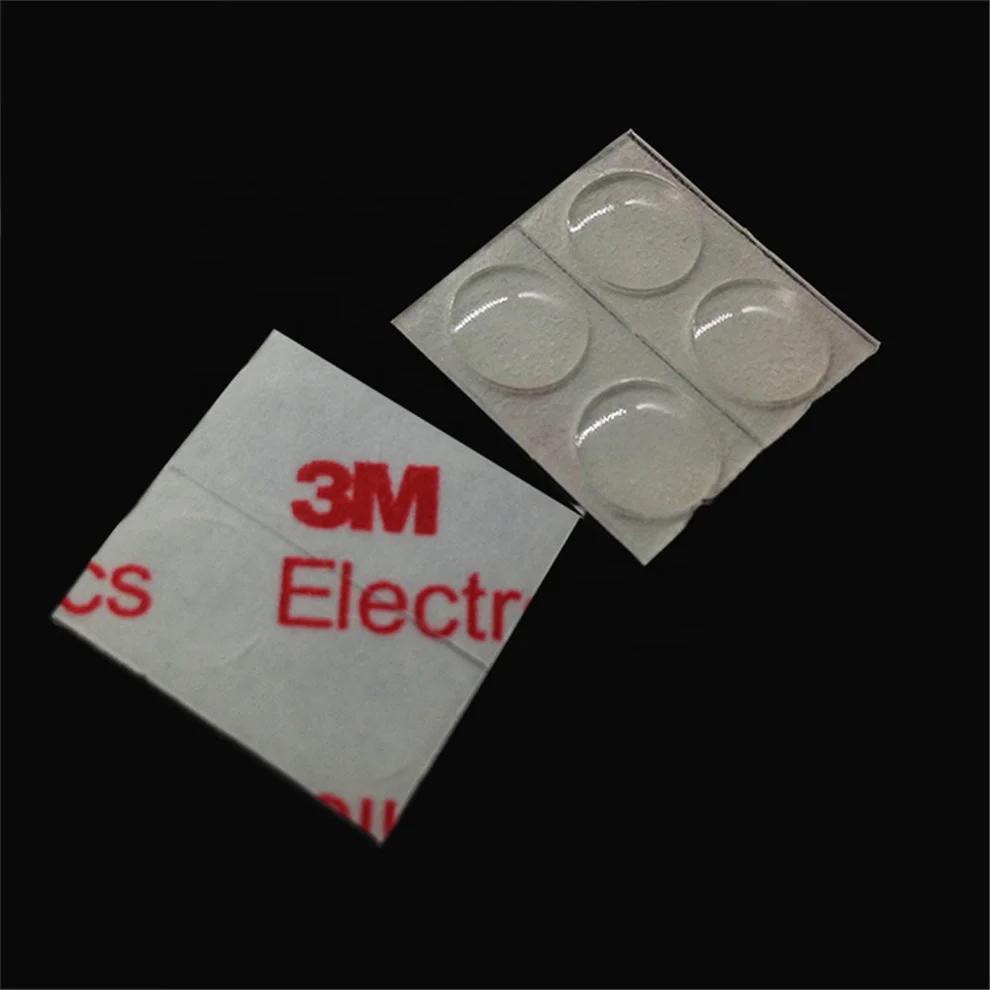2PCS 4PCS Per Sheet Backed Adhesive Rubber Dots Non Skid Bumper Clear Cylindrical Silicone Bumpon