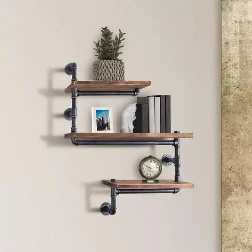  DIY винтажная промышленная настенная полка для