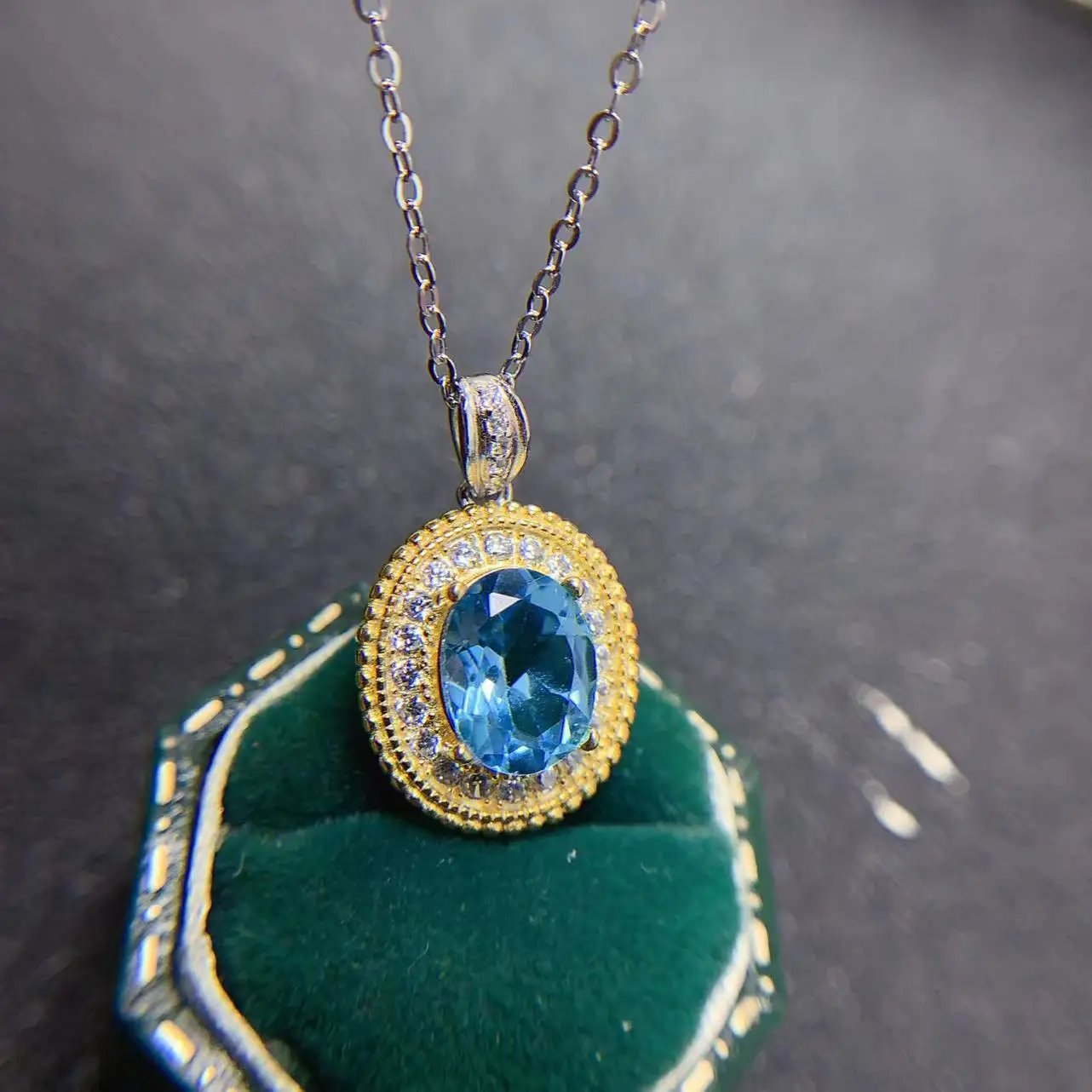 New Design African 3 Best Friend Medallion 925 Sterling Silver Natural Amethyst And Topaz Pendant Necklace