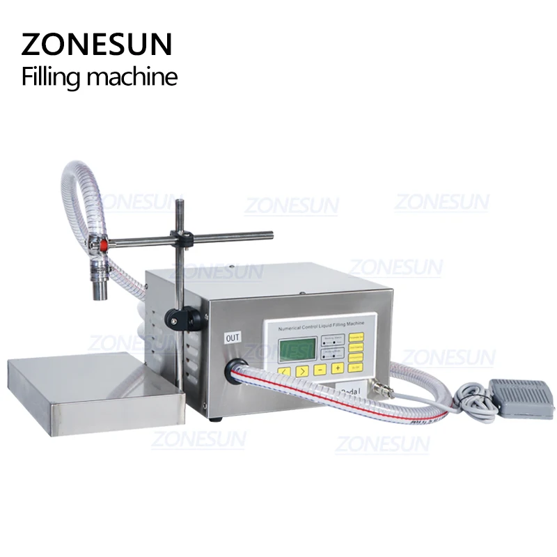 ZONESUN Semi Automatic Cosmetics Cooking Oil Shampoo Bottle Perfume Jar Juice Filler Liquid Filling And Weighing Machines