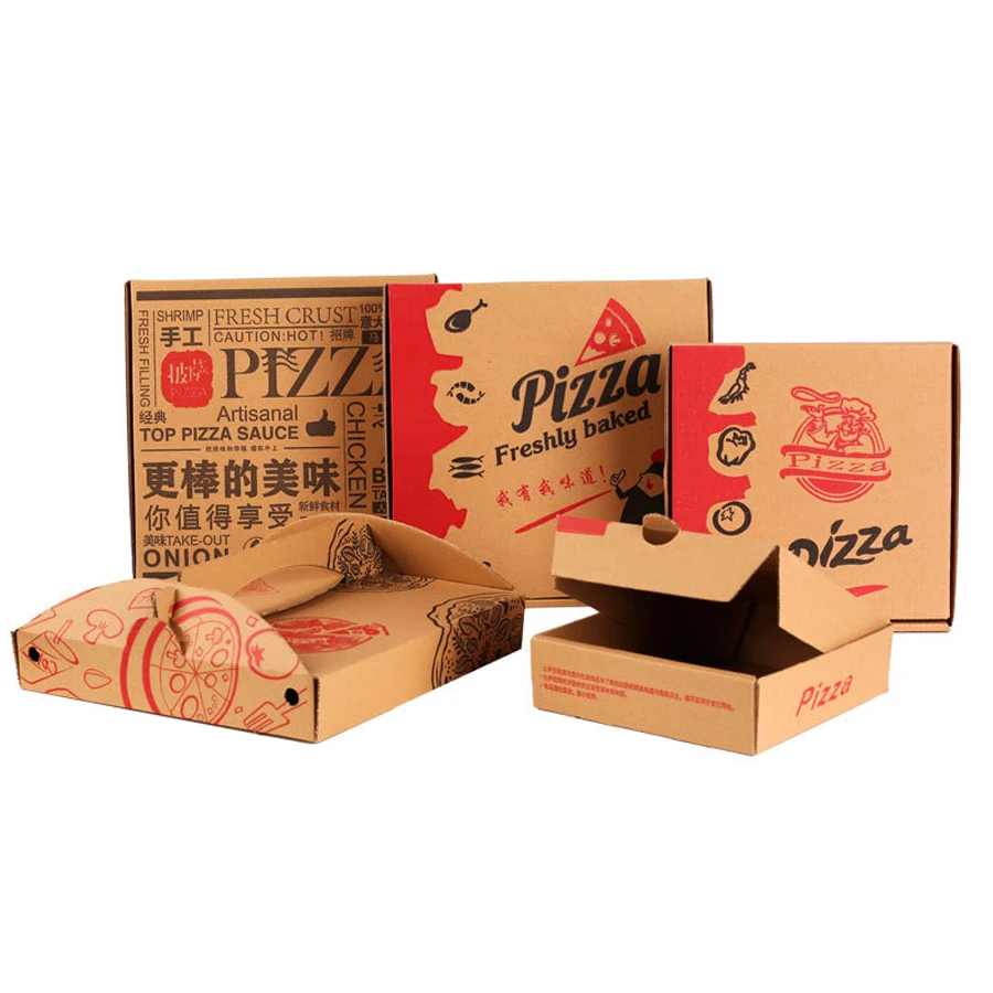 Customization Cheap Cuboid Color Printed As Design Paper Pizza Box