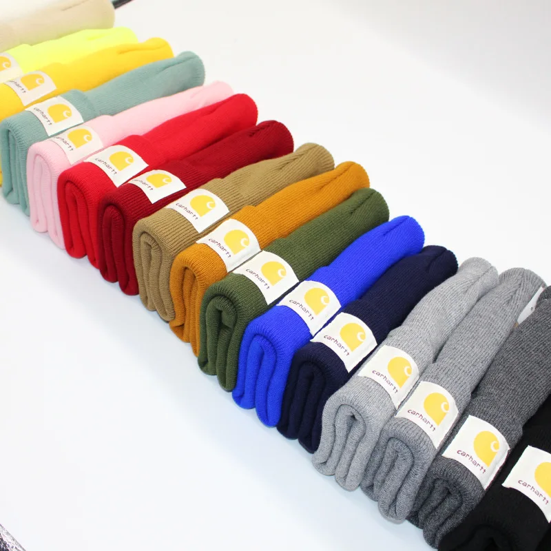 Multicolor Warm Knitted Hats Curled Cold Ski Kids Beanies Knitted Winter Hats