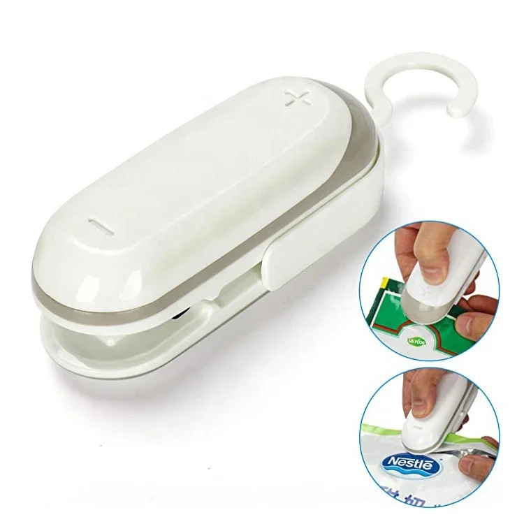 Mini Bag Sealer, Portable Heat Vacuum Sealers Plastic Sealer, 2 in 1 Heat Seal and Cutter Mini Food Sealer(without battery)