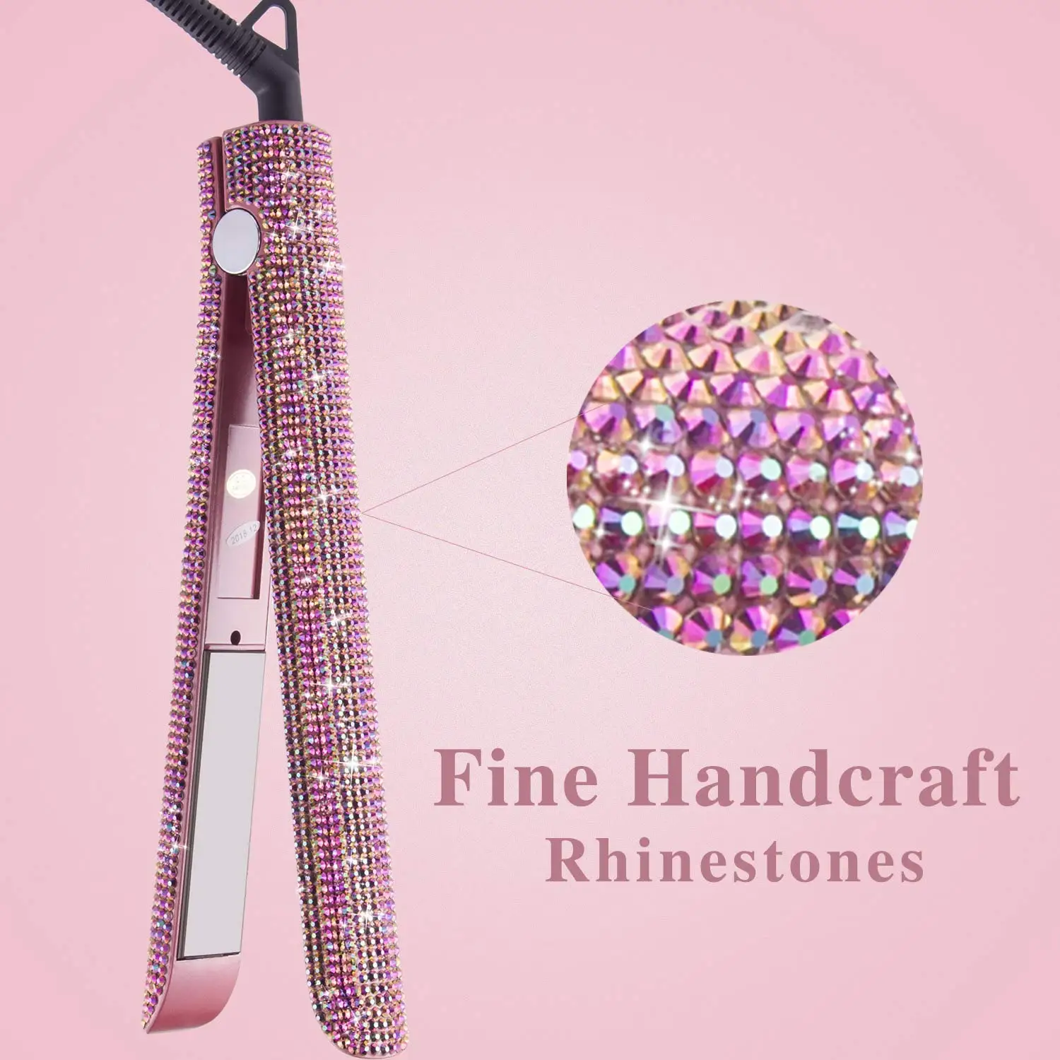 Bling Diamond Straighteners Custom Straighten Manufacturer Flat Iron Nano Titanium Hair Straightener