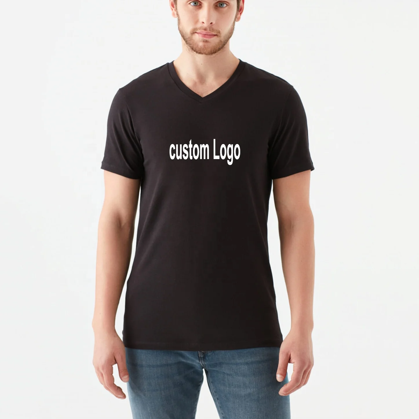 Wholesale blank t shirt for men 2021 in black custom printing cheap t-shirt Cheaper rates with premium quality