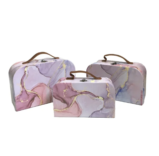 cardboard suitcase box set 3