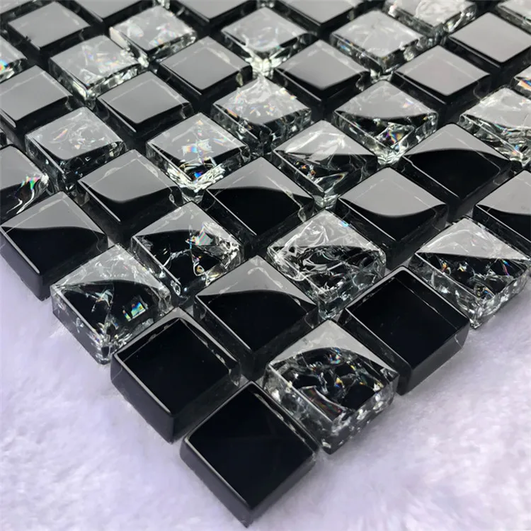 15x15mm Glass Mosaic Tiles Bathroom Wall