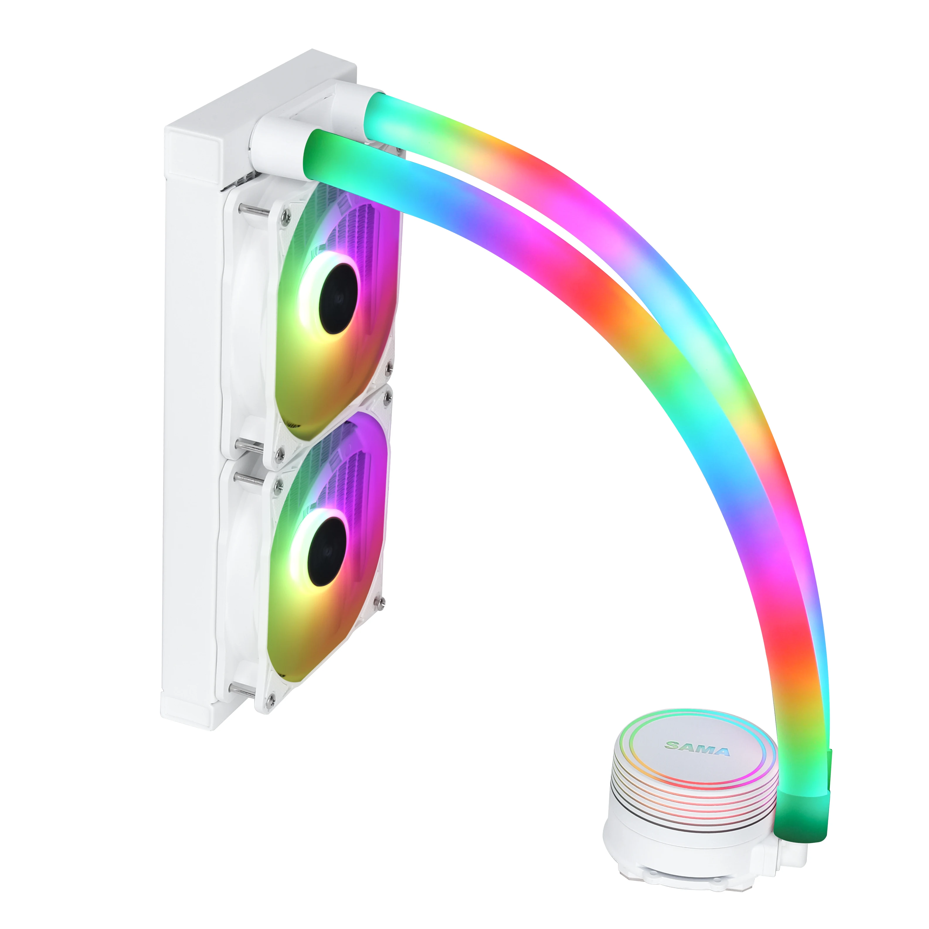 OEM ODM Coloful 240mm Radiator White Water Cooler For CPU Case