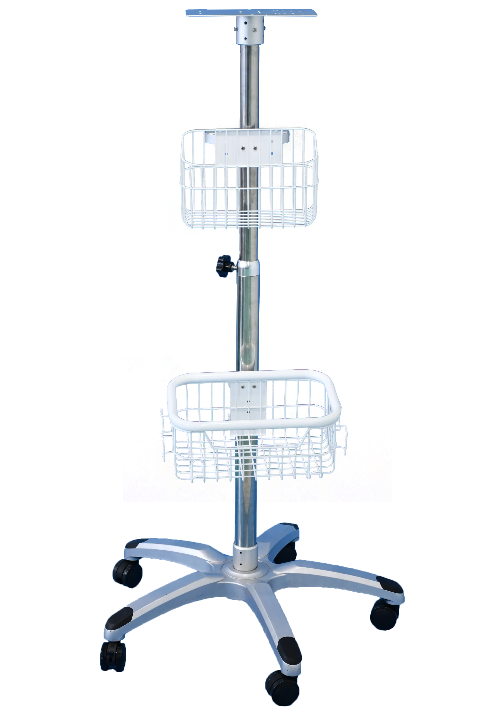 factory Outlet Monitor trolley deluxe medical trolley plastic steel overweight chassis rolling stand monitor medical holder