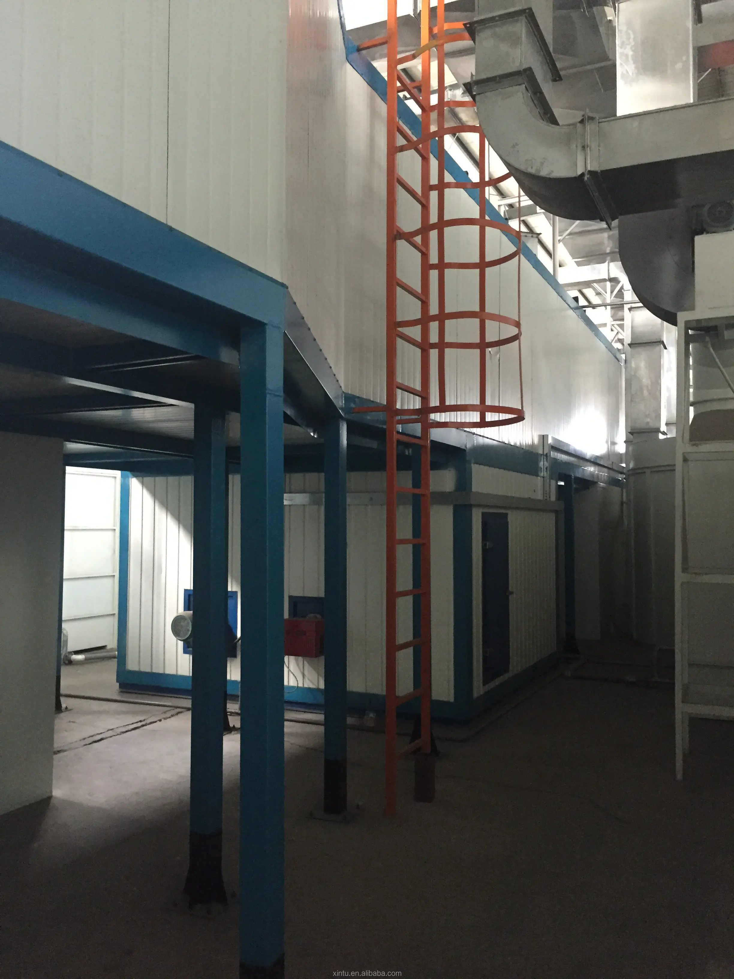 Customized Compact Automatic Powder Coating Line For metal processing Plant