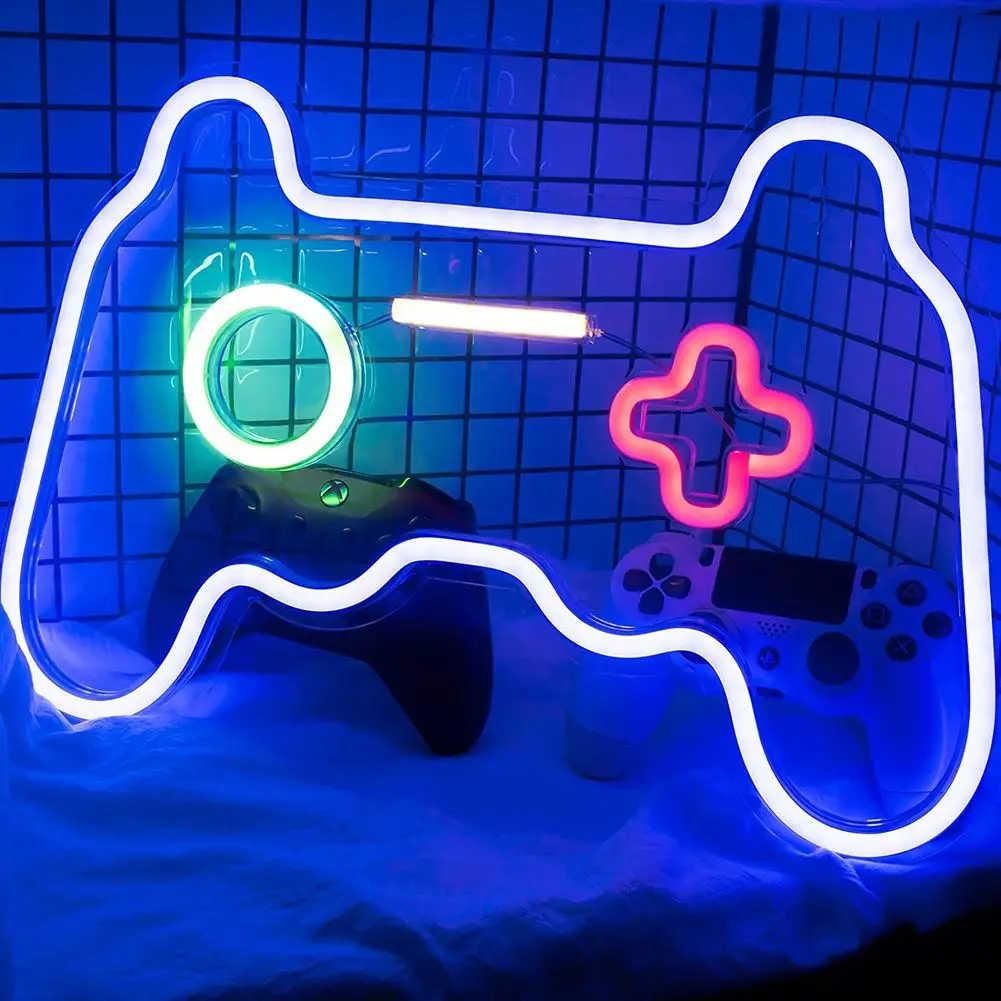 Gamepad Acrylic Board Shape Lamp In Love Wedding Lets Party Neon Lights Holiday Neon Lights For Home Decoration
