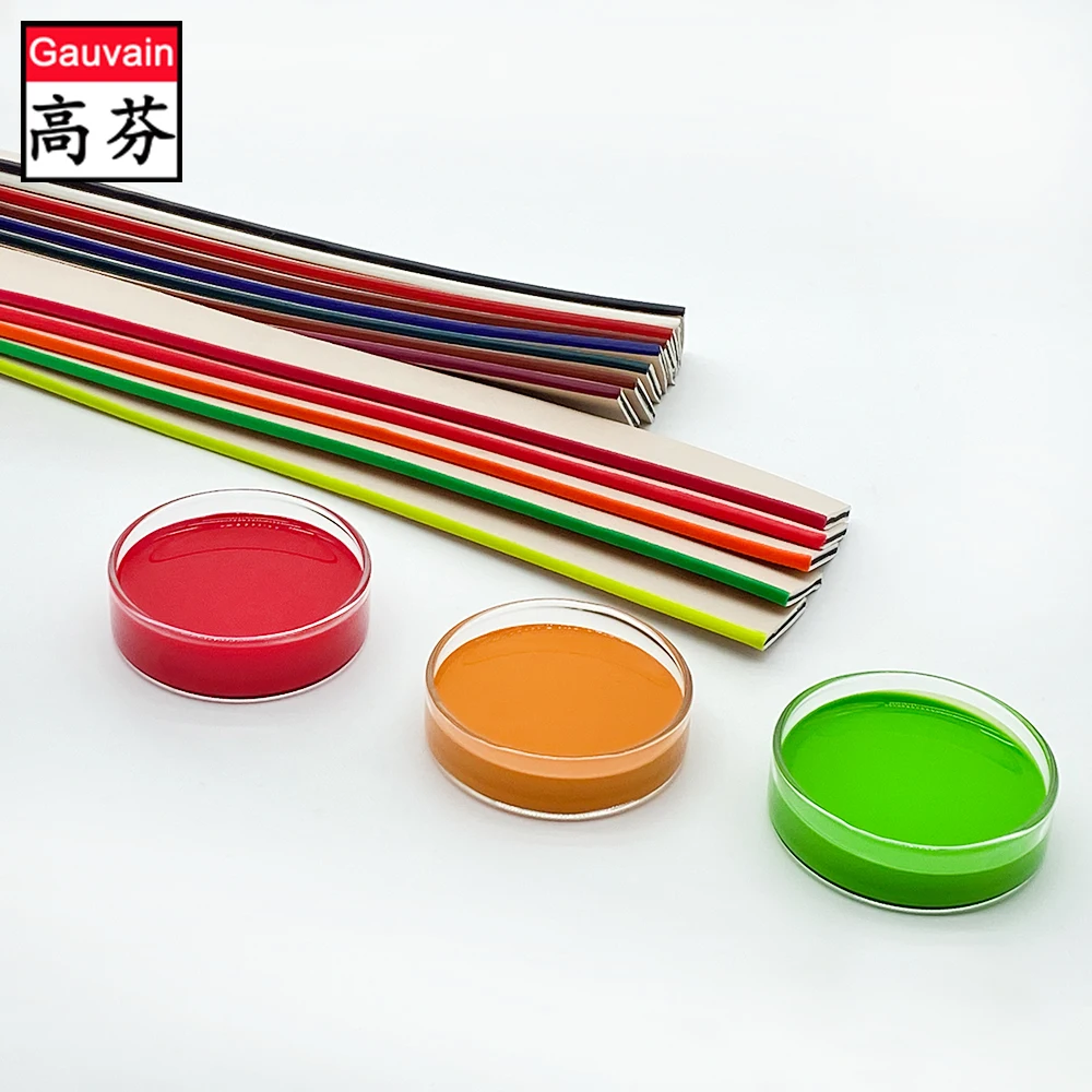 Advanced series water based polyurethane edge ink different colors raw edge leather edge paint