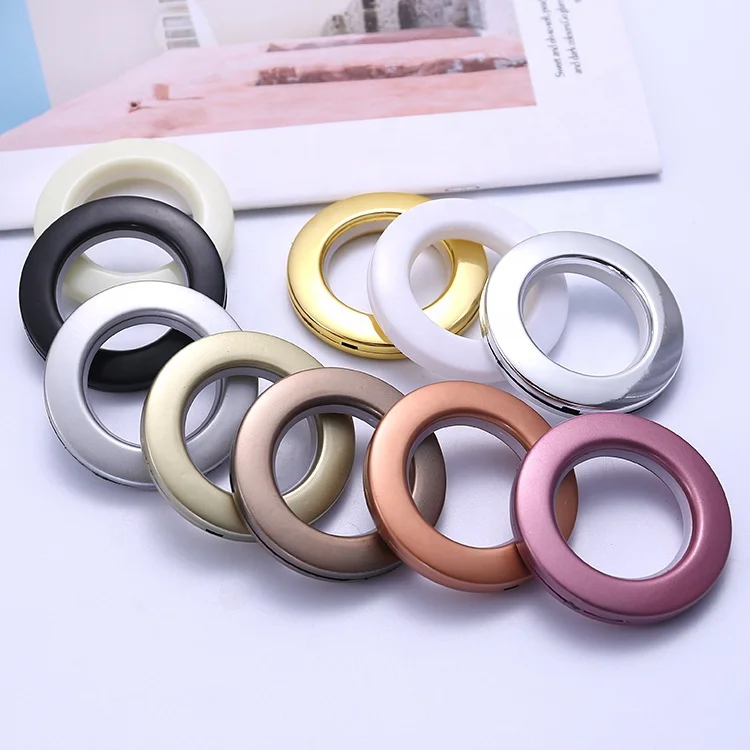 Roman Curtain Rod Circle Punch Ring Punching Circle Plastic Ring Curtain Curtain Accessories Nano Mute Grommet Fittings