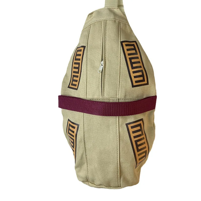 Anime cosplay backpack Anime Gaara casual fashion Canvas Gourd bag wear-resistant single-shoulder diagonal cross bag