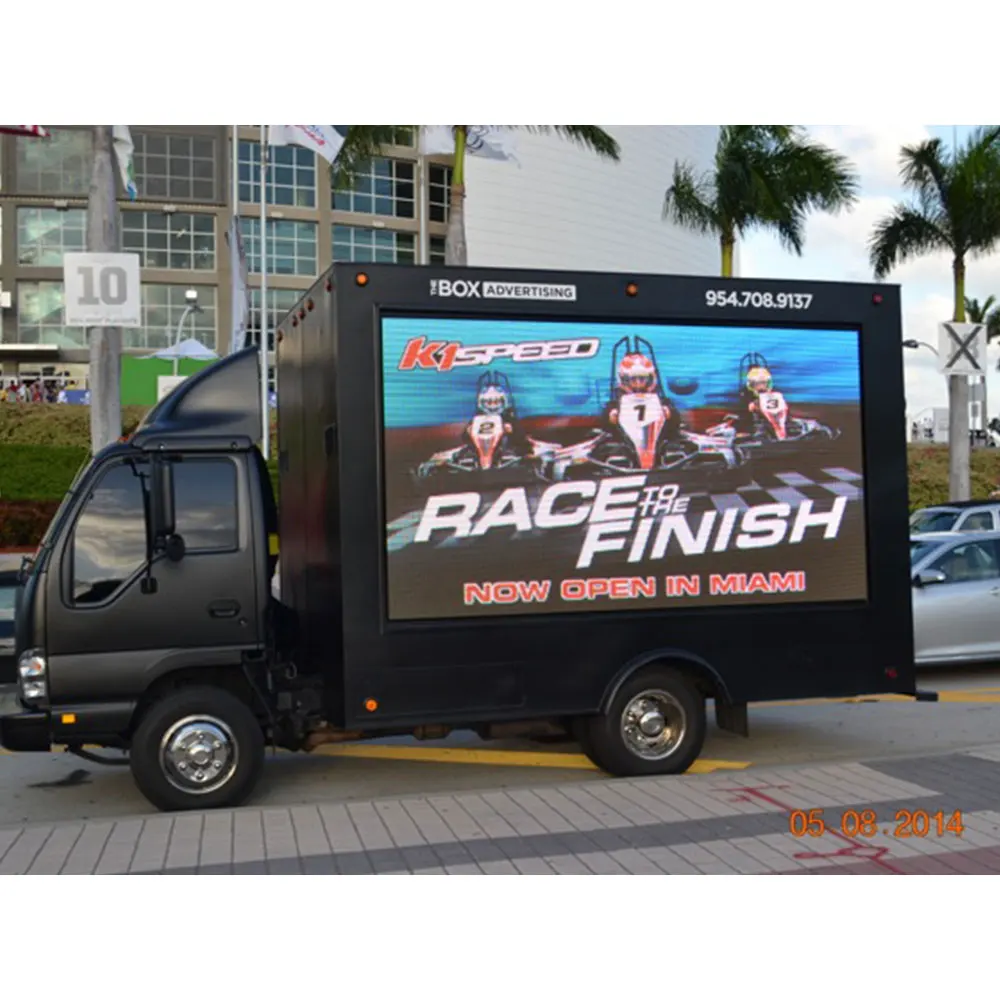 Led Screen For Outdoor Cabinet Truck Structure Mobile Adverting Display For Electric Vehicle