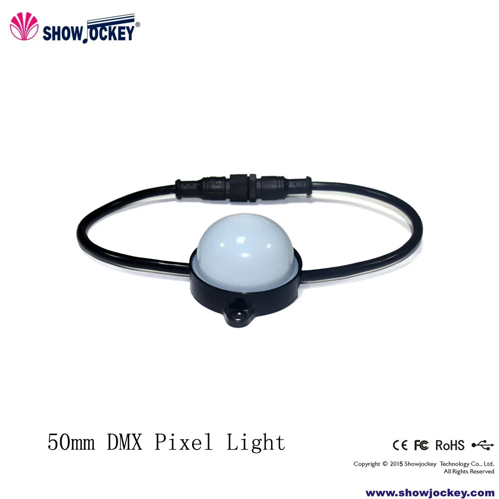 Showjockey 30mm 50mm 12v DMX512 Dot LED Point Lights IP65 Waterproof DMX Pixel Lights for Stage Light Mitsuhide