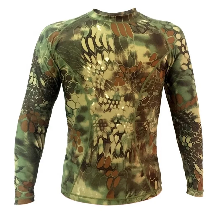 OEM polyester Quick Dry desert camo combat shirt fishing camo t shirt frost hunting camo digital long sleeves t shirt