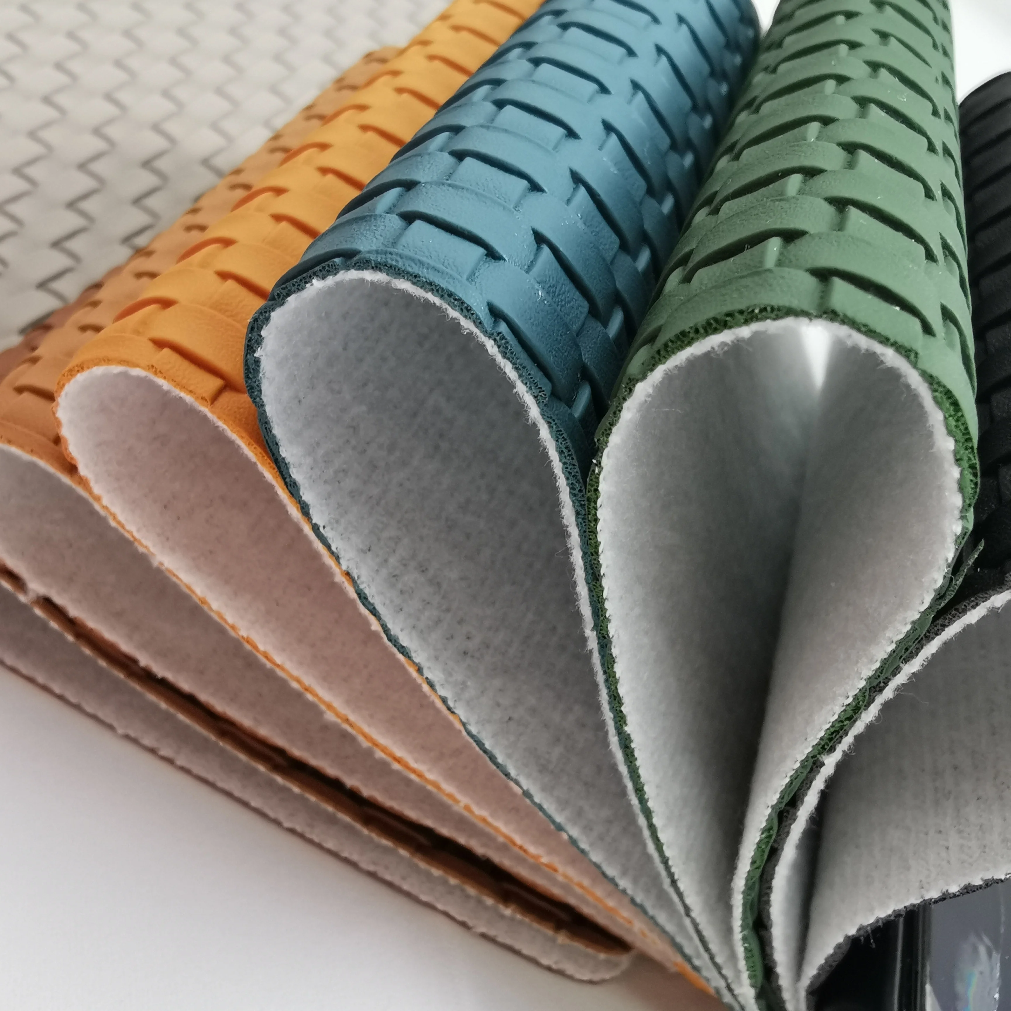 
Alive woven pattern scratch resistance pu bags upholstery faux leather 