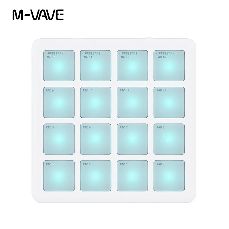 Портативный MIDI 16 колодки Midi контроллер для Ableton Live and Logic Pro динамические с подсветкой