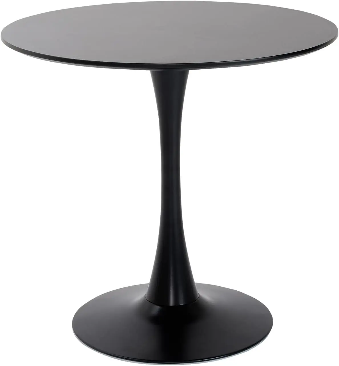 Vintage Pedestal Base Tulip Modern Mid-Century Round White MDF Dining Table for Home Dining