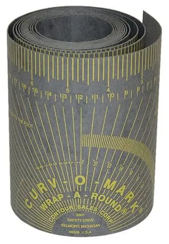 LongTai Pipe Measure Tool Wrap Around Tape, Flex Angle Measuring and Marking Gauge