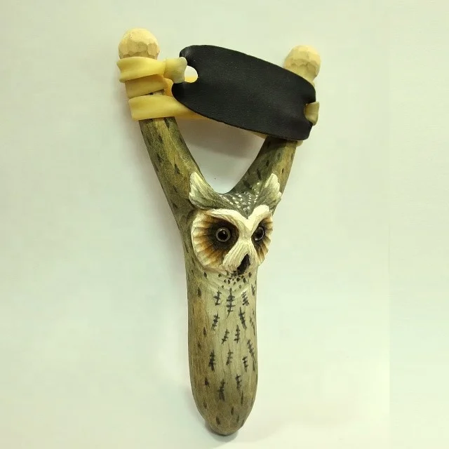 wood carved toy wooden slingshot