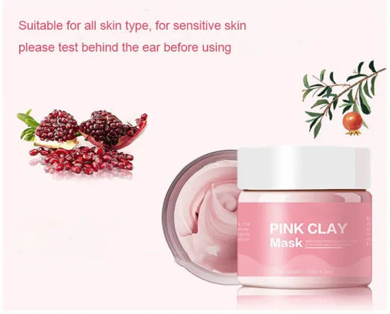 whitening and nourishing red pomegranate dead sea mud mask skin care manufacture