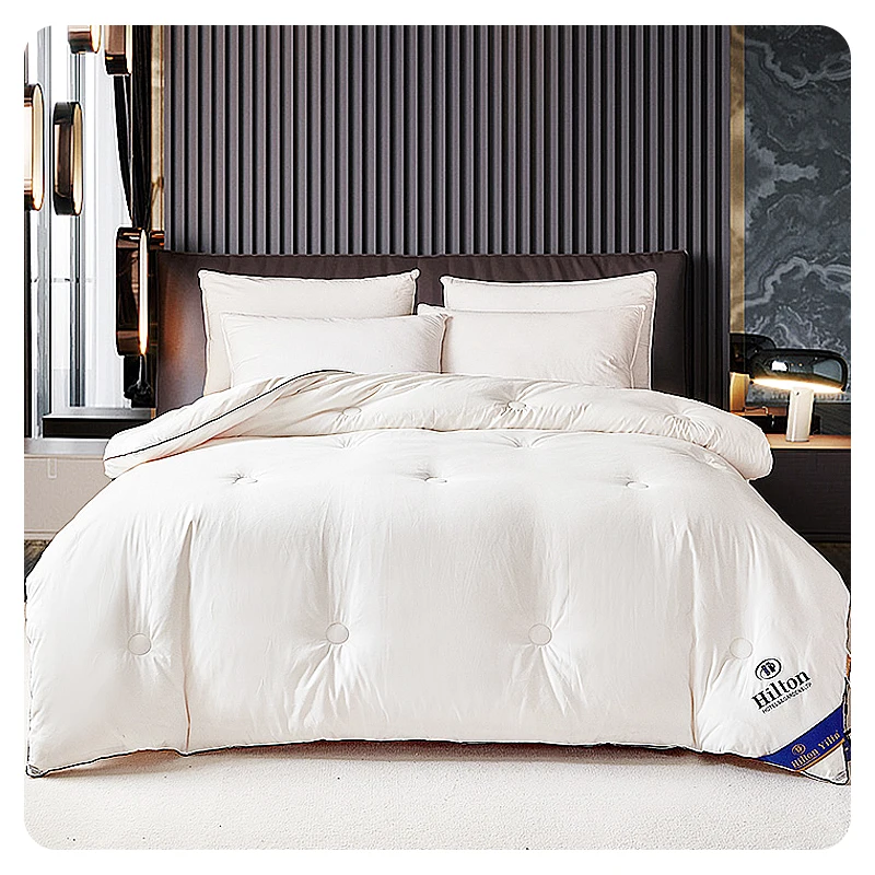 Customized Luxury Hotel Winter Bedding Set Organic Cotton  white Duck Down Quilt Duvets Comforter  For Summer