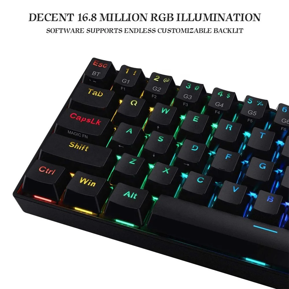 
Redragon K530 Draconic 60% Compact RGB Wireless Mechanical Keyboard 