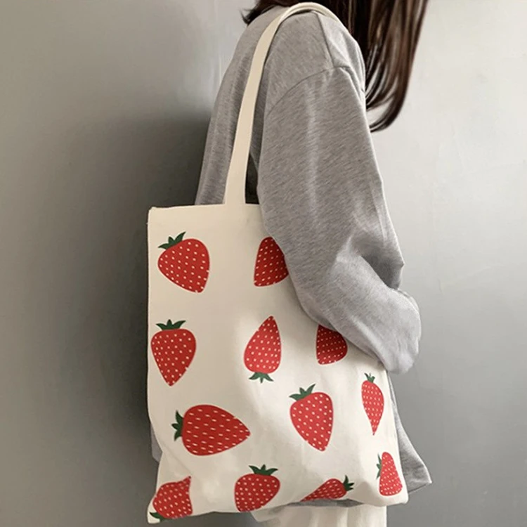 Personalized fashion lady shopping bag eco friendly reusable foldable cotton canvas canvas tote bag